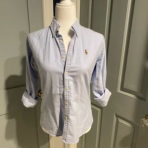 Ralph Lauren blue oxford shirt top 6 slim fit